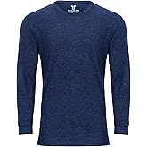 Men's Tall Slim-Fit Long Sleeve Crewneck T-Shirt, Super Soft Poly Blend Long Tee