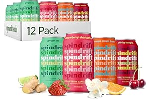 Spindrift Soda Variety Pack with Real Squeezed Fruit 12 Pack Case