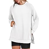 ANRABESS Women's Oversized Sweatshirts Crewneck Long Sleeve Tunic Pullover Shirts Side Zipper Hoodies 2026 Spring Clothes