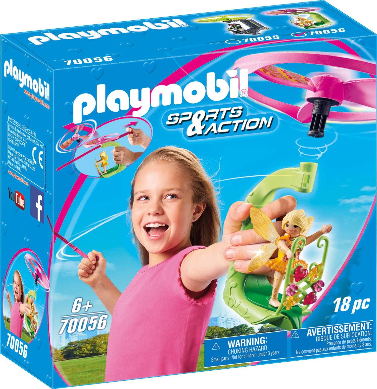 PLAYMOBIL 70056 Sports & Action Fairy Pull String Flyer, Multi-Coloured