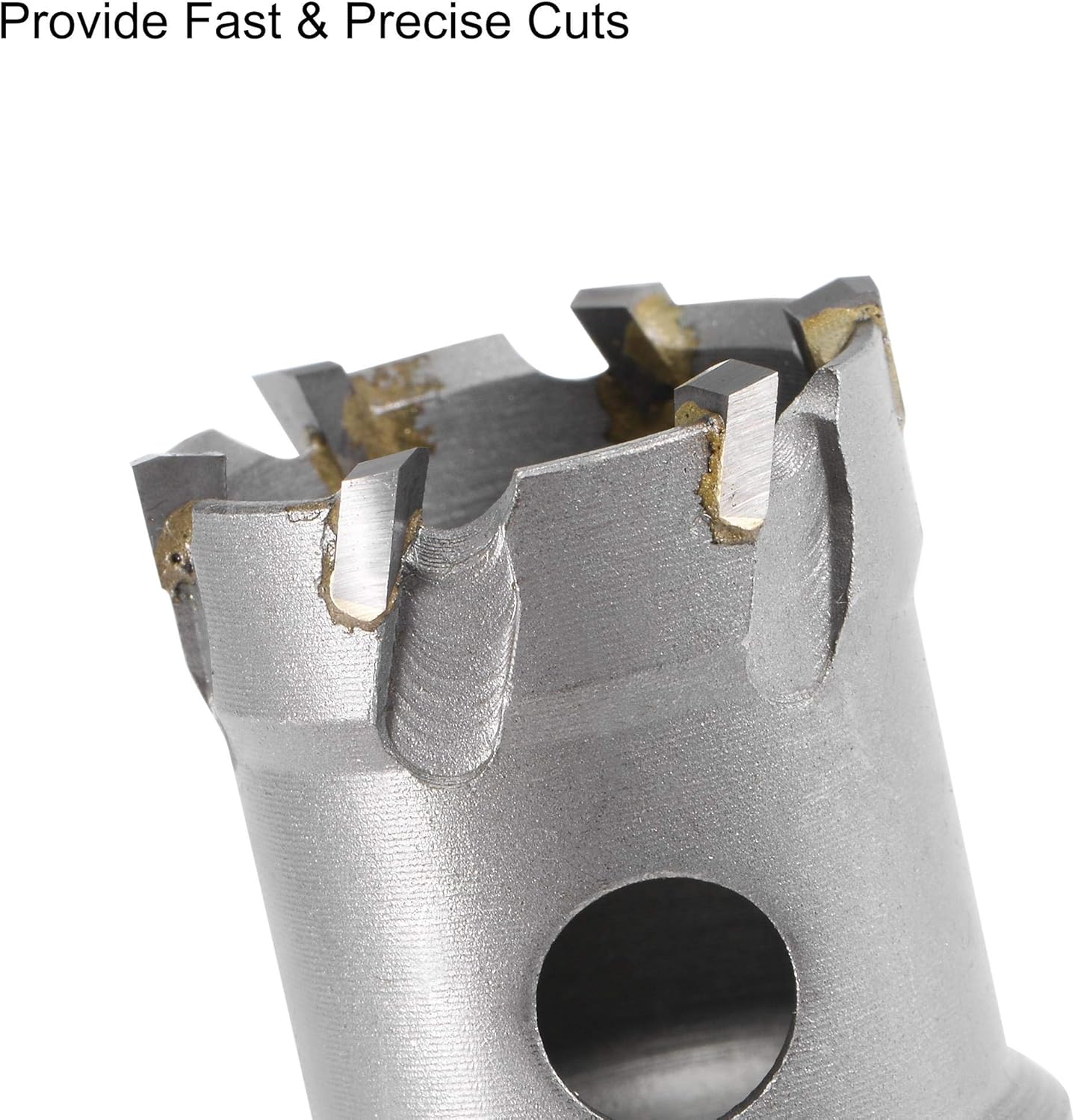 sourcing map 26mm Carbide Hole Cutter, Hole Saws for Stainless Steel Sheet Metal Non-Slip Triangular Shank Limit Step - Image 5