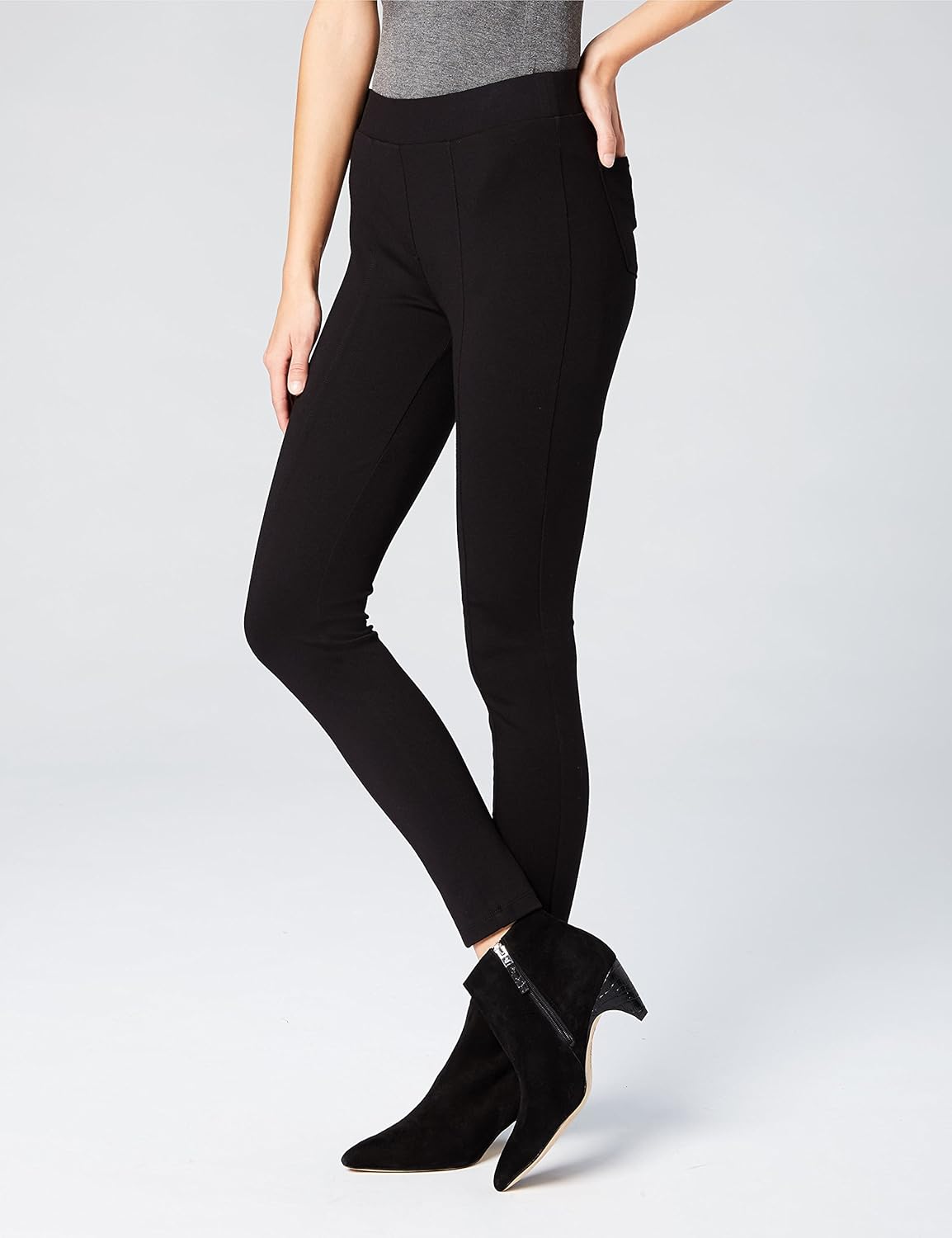  Brand - Daily Ritual Women's Seamed Front, 2-Pocket Ponte Knit Legging: Clothing