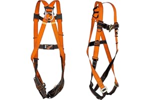 Malta Dynamics Warthog Safety Harness Fall Protection, Pass-Thru Leg Buckles, Full Body Harness - OSHA/ANSI Compliant