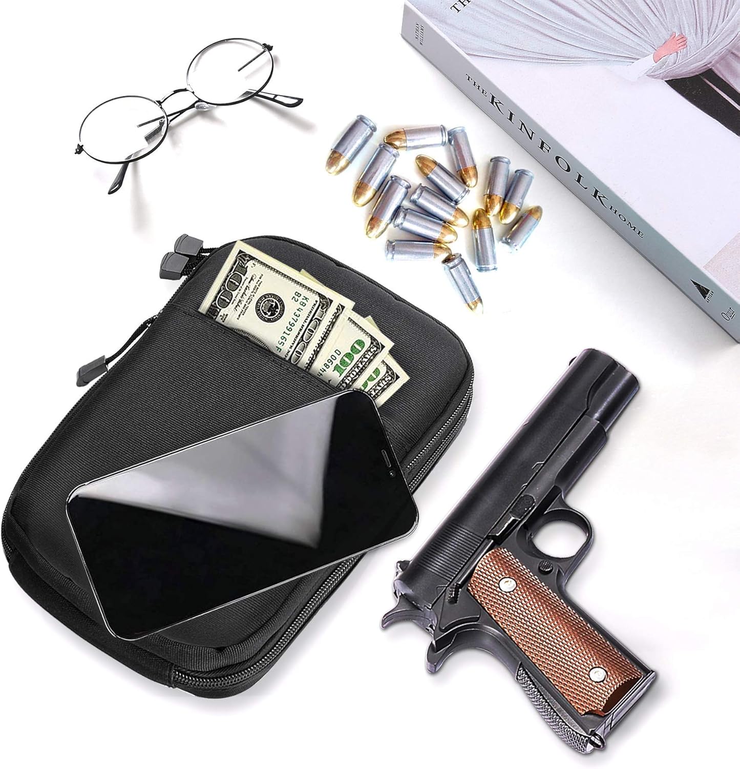 Ideagle Gun Bag for Handguns, Concealed Carry Pistol Holster, Handgun Case Waist Bag with Belt Loops: Sports & Outdoors