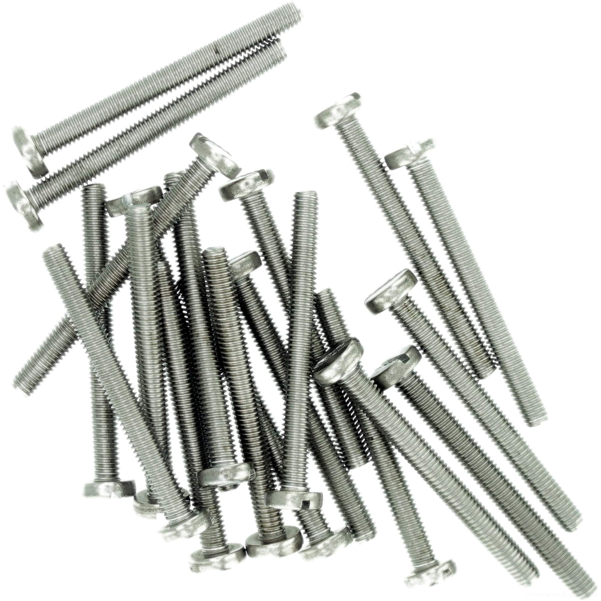 M5 (5mm x 16mm) Slot Pan Machine Screw (Bolt) - Stainless Steel (A2) (Pack of 20)