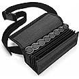 Cunno 1 Set Euro Coin Holders Fanny Pack with Banknote Coin Dispenser UK Waiter's Purse Coin Sorter Coin Organizer Coin Storage Bag with Belt for Waitress, Server, Collector, Cashier, Change, Black