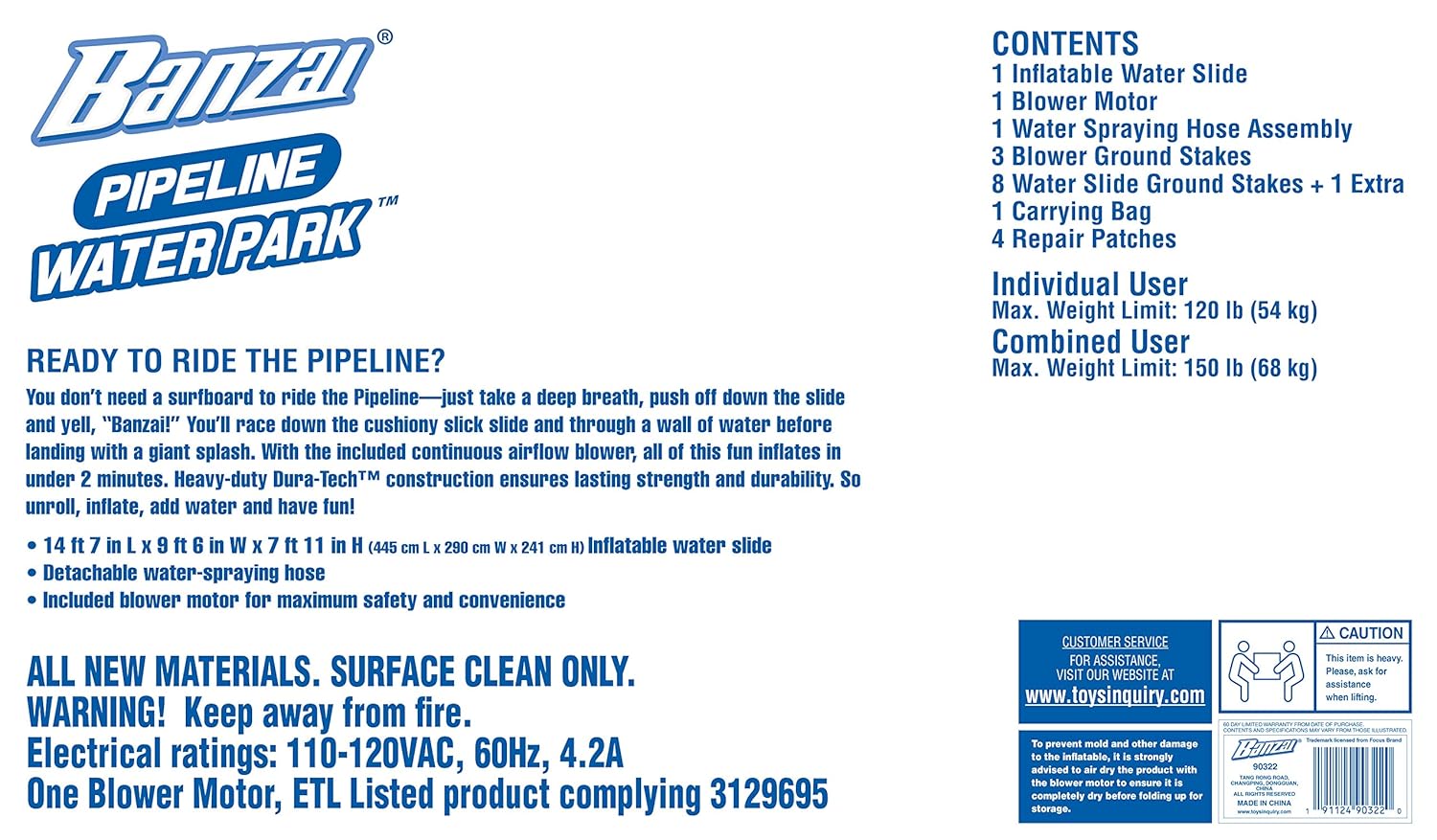 banzai pipeline water park toy