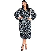 City Chic Women's Plus Size Dress Finley Pleat