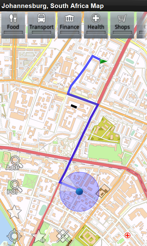 Offline Maps South Africa Johannesburg, South Africa Offline Map: Place Stars:amazon.com:appstore For  Android