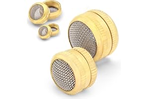 Ultrasonic Cleaner Baskets for Small Parts | Set of 2 Ultrasonic Parts Cleaner Basket with Screw Lock | Brass Body Stainless Steel Mesh Jewelry Steam Cleaner for Jewelry & Watch Parts | by MaxoPro