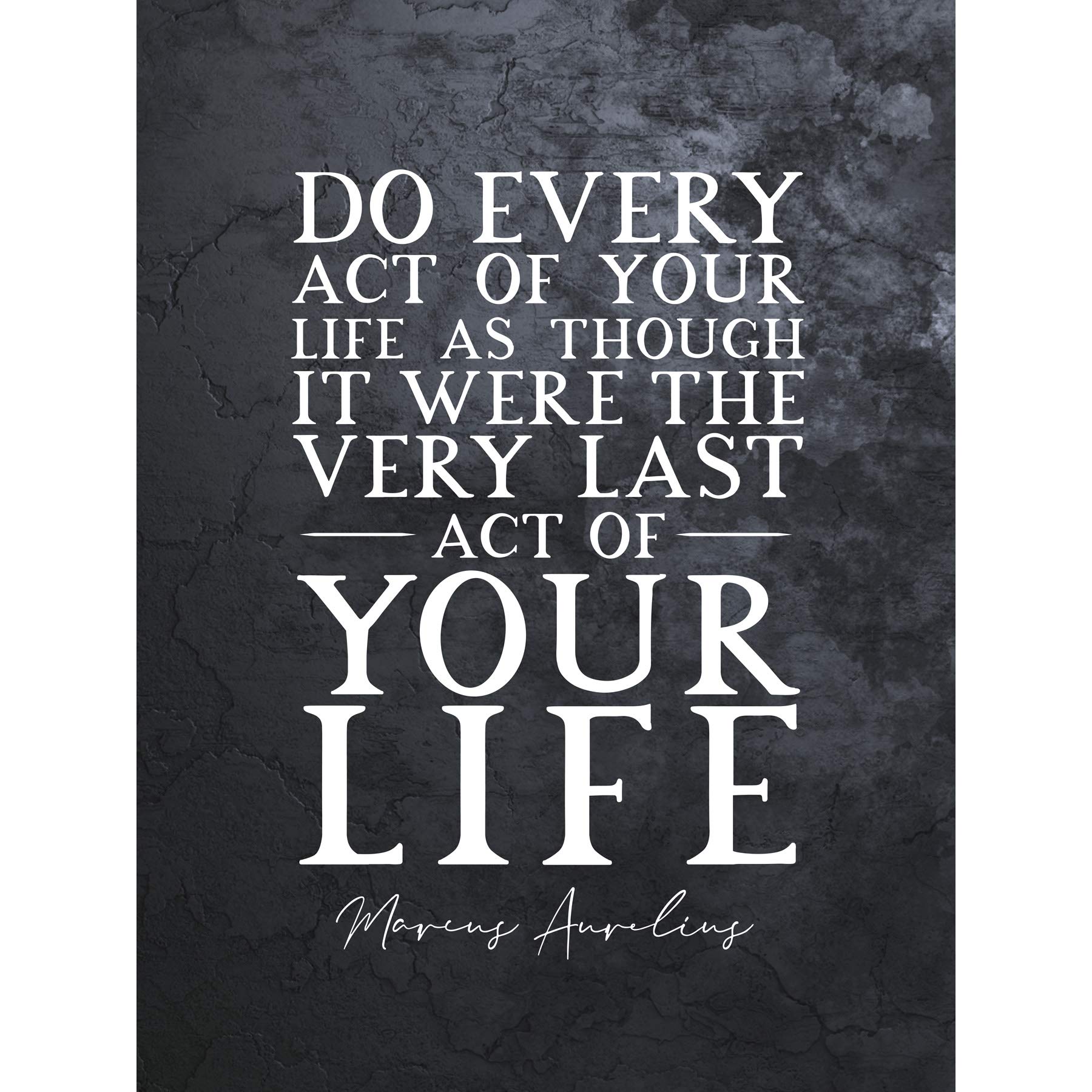 Artery8 Slate Quote Marcus Aurelius Every Act Last Large Wall Art Poster Print Thick Paper 18X24 Inch