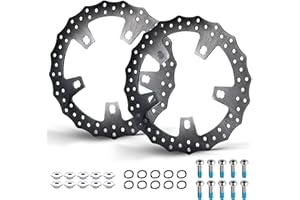 MoKitDora 11.8" Front Brake Disc Rotors for Harley 2009-UP Touring Road King Road Glide Street Glide Electra Glide Tri Glide Ultra Limited Models, Black