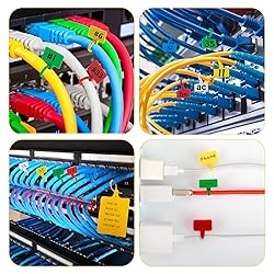 TidyTie Cable Marker Tie Tags, 104Pcs Self-Locking