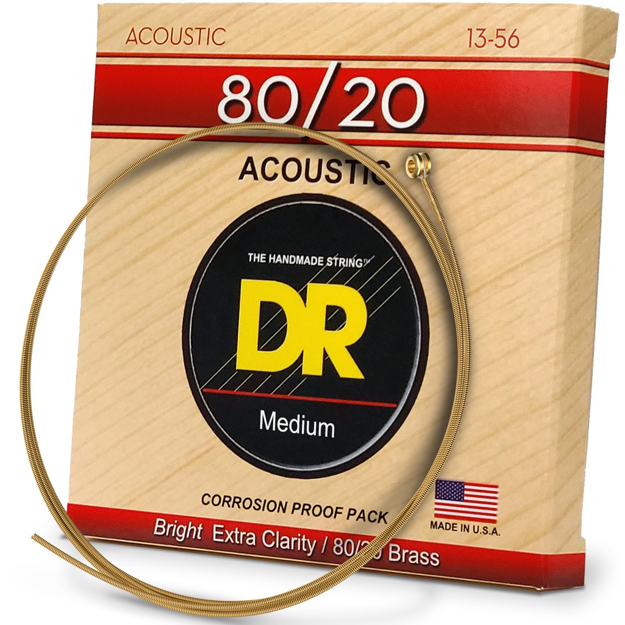 DR Strings Hi-Beam 80/20 Acoustic Medium- Heavy