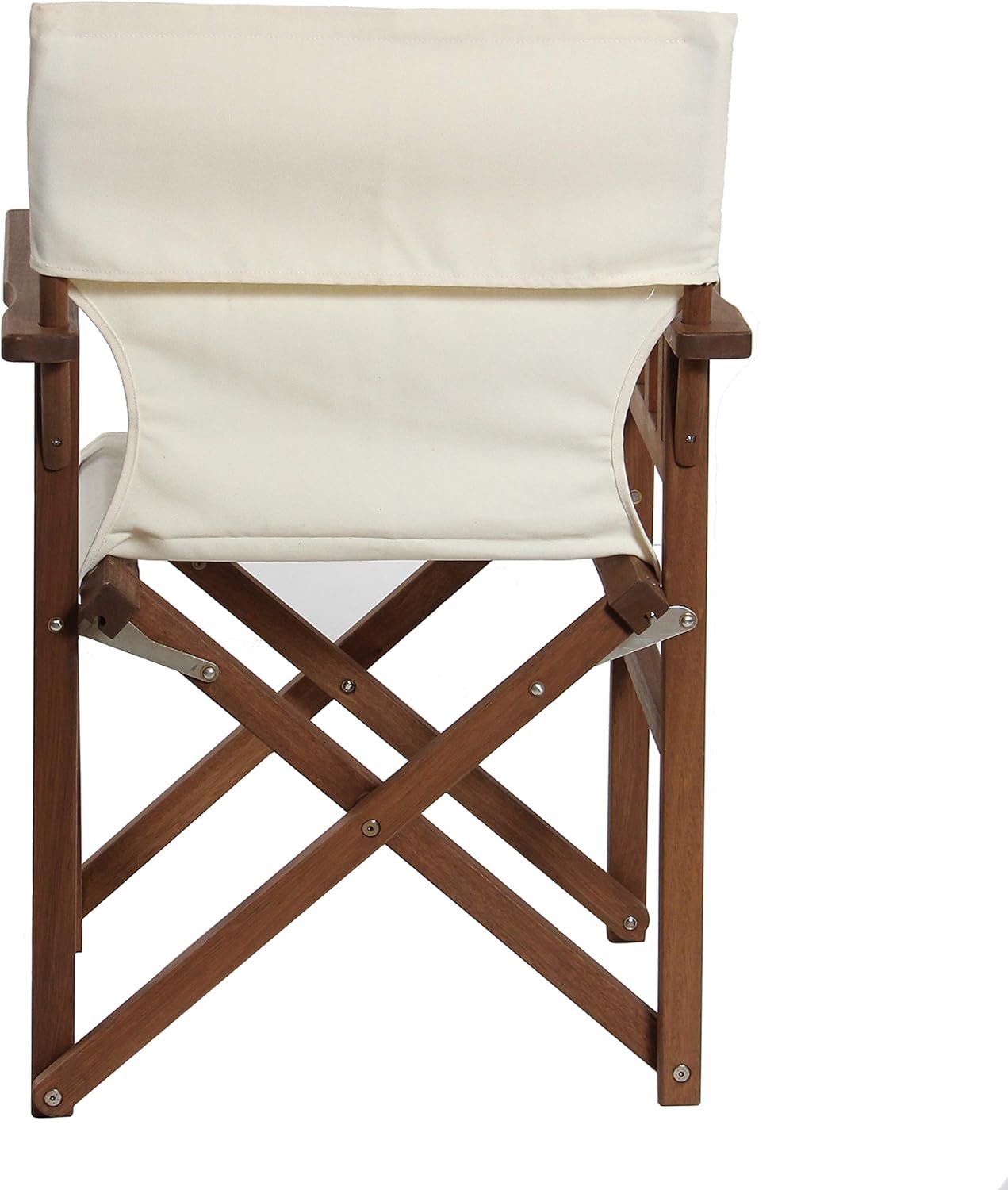 BYER OF MAINE, Pangean Campaign Chair, 20" D x 23.5" W x 36" H, Holds Up to 250 lbs, Hardwood, Perfect for Patio/Deck, Wood Folding Chairs, Patio Chair, Deck Chair, Wood Camp Chair, Natural, Single: Furniture & Decor