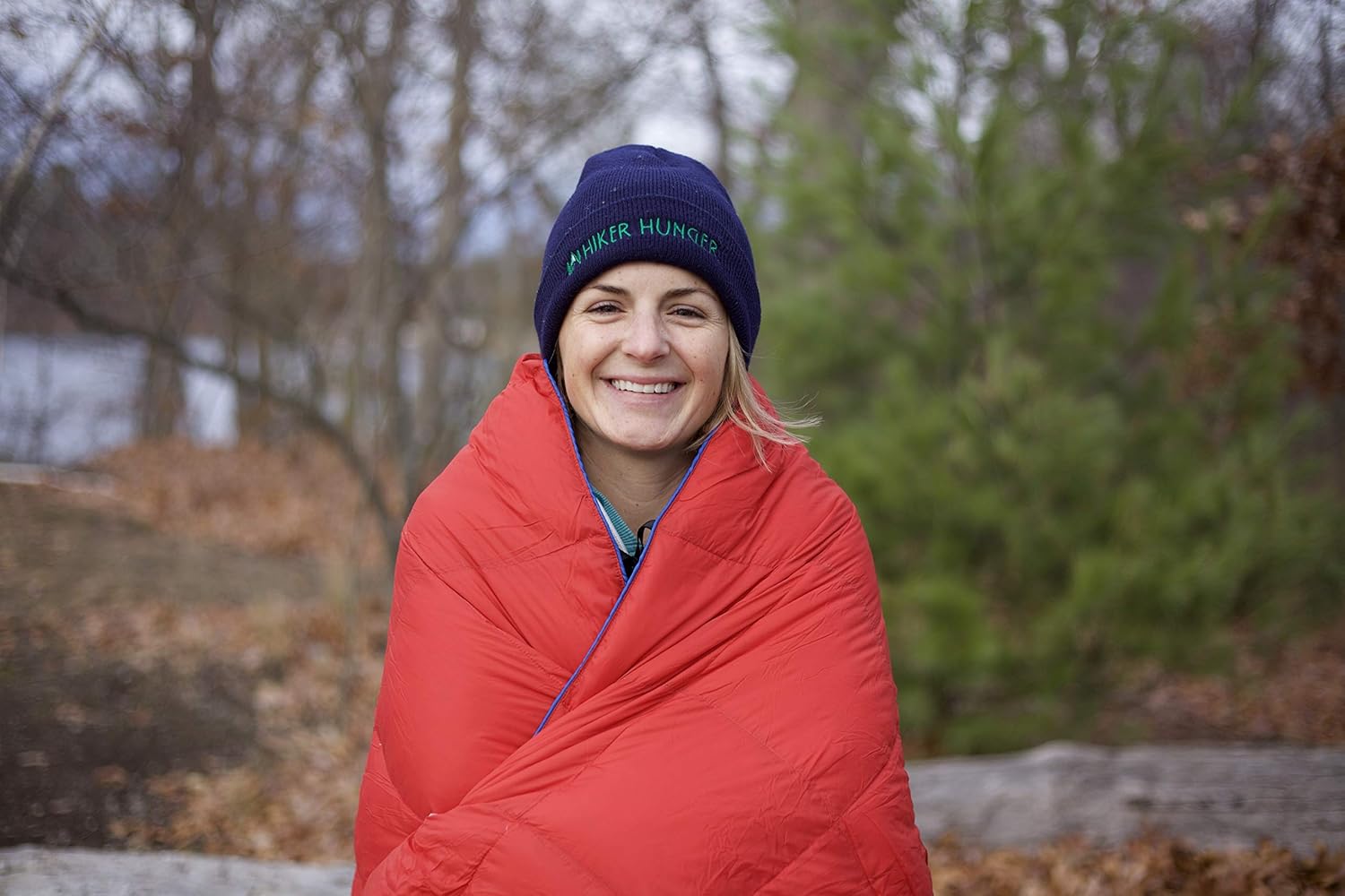 Hiker Hunger Outfitters | Extra Large Double Insulated Outdoor Camping Blanket | Easy to Pack, Waterproof, Durable, Lightweight & Warm | Best for Hiking, Backpacking, Stadium Events, Picnic Use | RED: Kitchen & Dining