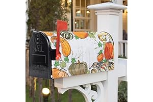 CAYSEP Full-Pumpkin-Mailbox-Cover-Magnetic-Thanksgiving-Post-Letter-Box-Cover-Mail-Wraps-Garden-Decorations for Home-Outdoor-Yard Decor-Standard Size 18x21 Inches