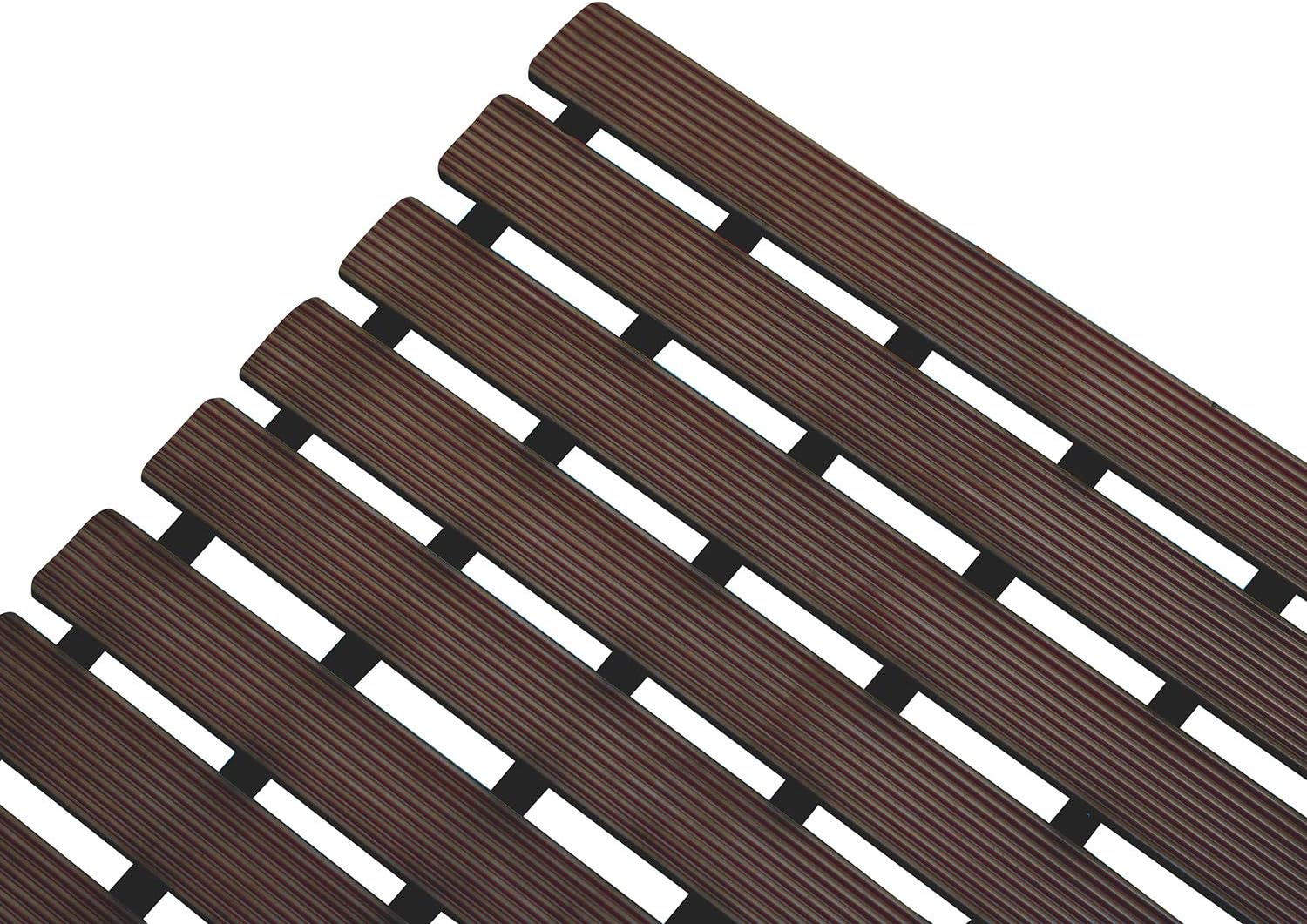 Urban Hues Plastic Skid Proof Anti Slip Shower Mat (24x18 inch /60.96 X 45.72 cm) (Brown)