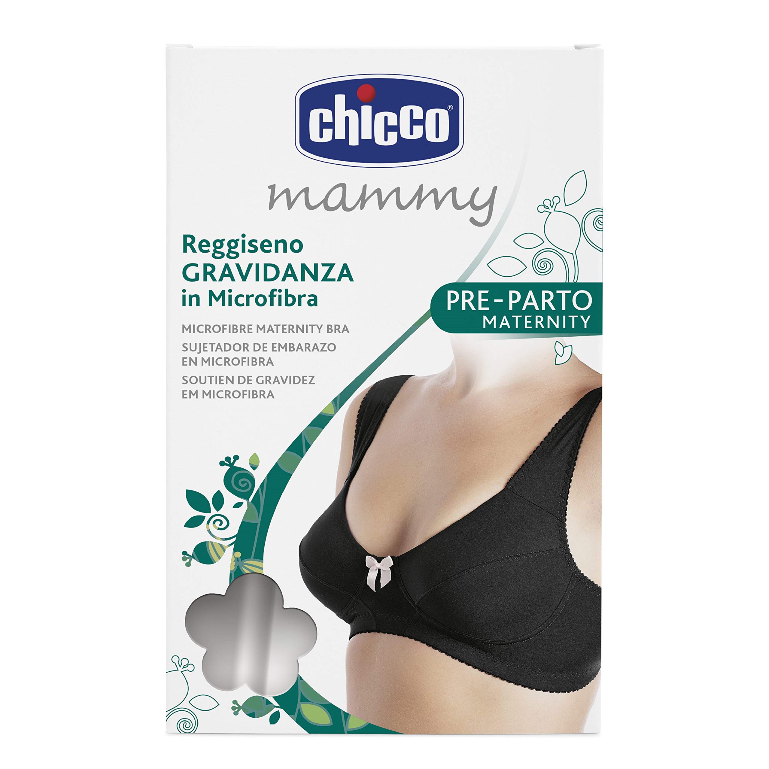 Chicco 00001151100310 Microfiber-Prepared Bra 3C, Black