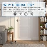 HIZH One Sided Door Draft Stopper 37 Inches Bottom Seal Insulator White view 6