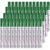 Overseas 48 Green Paint Pens Permanent Markers, Oil Based Paint Markers | Medium Tip, Waterproof, Quick Dry, Fade Resistant, Great Coverage Marker Pen for Rubber, Metal, Plastic, Rock, Wood, Canvas