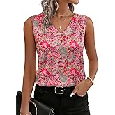 Zeagoo Women's Silk Satin Tank Tops V Neck Casual Camisoles Sleeveless Business Work Blouses Dressy Summer Shirts