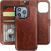 Bocasal Detachable Wallet Case for iPhone 14 Pro Max RFID Blocking Card Slots Holder Premium PU Leather Magnetic Kickstand Shockproof Wrist Strap Removable Flip Protective Cover 5G 6.7 inch (Brown)