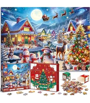 Advent Calendar 2024 Jigsaw Puzzle,24 Box Christmas