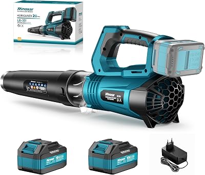 Soffiatore a Batteria Professionale, Motore Brushless, 4 Velocità + Turbo
