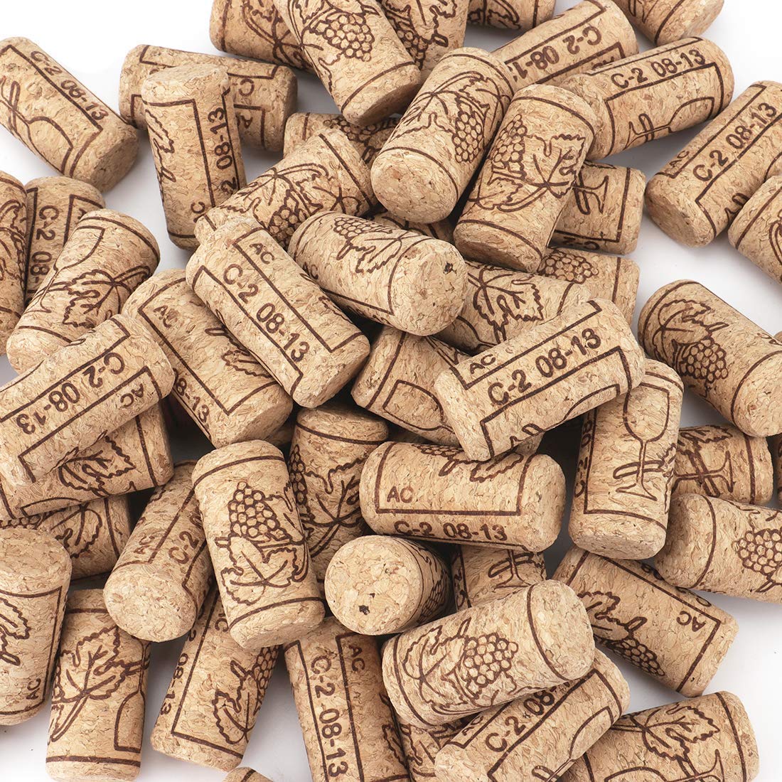 Lawei 100 Pcs Natural Wine Corks 44x22mm Premium Straight Cork Stopper Natural Wooden Corks Excellent for Bottled Wine, Beer Bottles, Liquor Bottles Cork