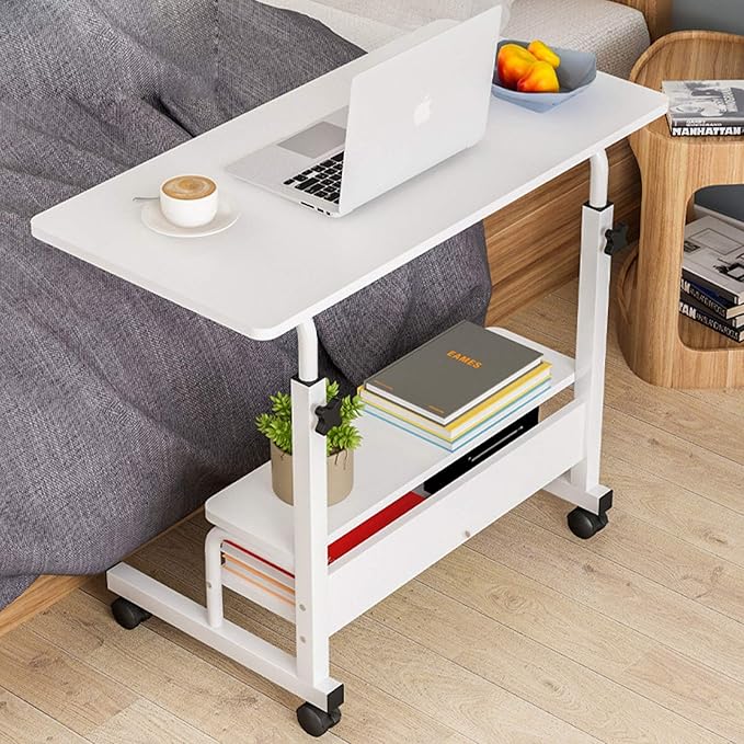 Movable Side Table, Mobile Desk Table Laptop Computer Stand Desk