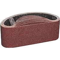 POTUINOM 15pcs Sanding Belts 3 x 21 Inch,Belt Sander Belts 80/120/150/240/400 Assorted Grits,Best for Sanding Wood,Metal and 