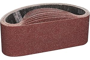 POTUINOM 15pcs Sanding Belts 3 x 21 Inch,Belt Sander Belts 80/120/150/240/400 Assorted Grits,Best for Sanding Wood,Metal and 
