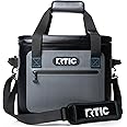 RTIC Soft Cooler 30 Can, Insulated Bag Portable Ice Chest Box for Lunch, Beach, Drink, Beverage, Travel, Camping, Picnic, Car, Trips, Floating Cooler Leak-Proof with Zipper