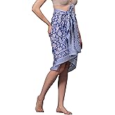 INDIAN CRAFT CASTLE 100% Cotton Women Sarong Coverups Long Sarong Plus Size Beach Wrap Swimsuit (73" x 44")