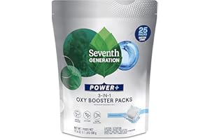 Seventh Generation Oxy Booster Stain Remover Packs Fragrance Free Power+ Stain Remover For Clothes 25 Count