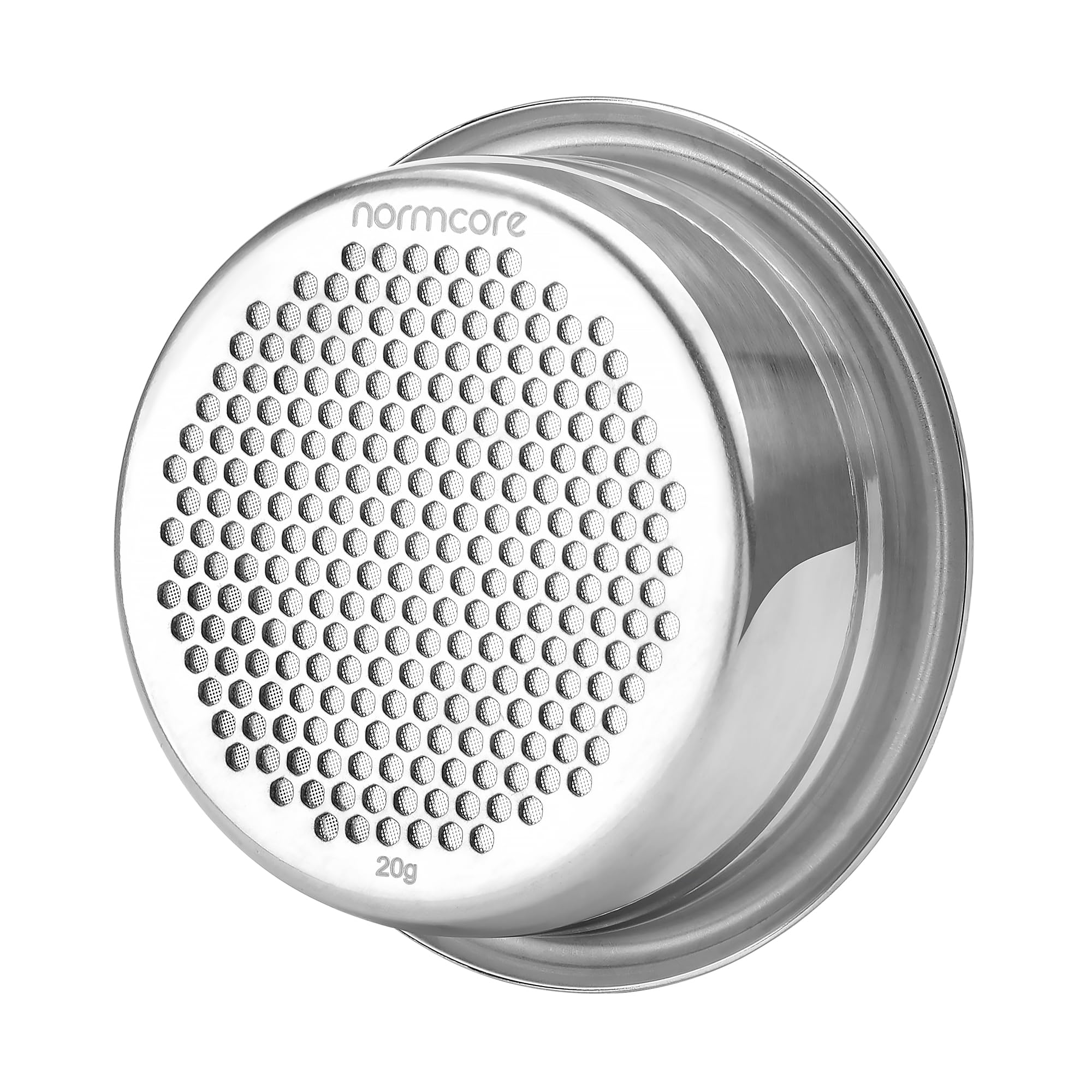Normcore 58mm Portafilter Basket Coffee Filter, Double Layer, 304 Stainless Steel, 0.8mm Thickness, Comes with 58.5mm Puck Screen, 20 Gram