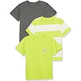 Amazon Essentials Unisex Kids and Toddlers' Modern Short-Sleeve T-Shirt, Pack of 3