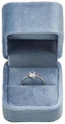 Giftop Velvet Single Ring Box Case Holder for