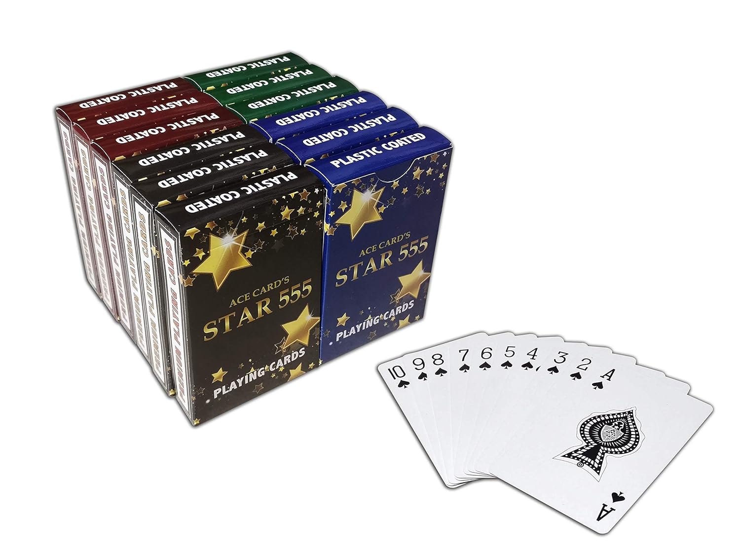 Sports Outdoors Euchre The Ace Card Company 12 Decks Of Playing Cards Magic Props Plastic Coated Cards For Black Jack Rummy Bridge Size Standard Index 4 Beautiful Designs Sports Fitness