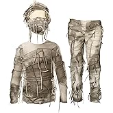 Liitrsh Halloween Mummy Costume for Kid Halloween Mysterious Mummy Outfit DIY for Boy Girl Cosplay Party