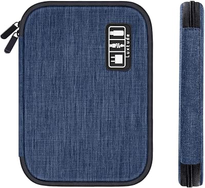 Luxtude Travel Organiser Compact Cable Bag USB Drive Charger SD Pouch
