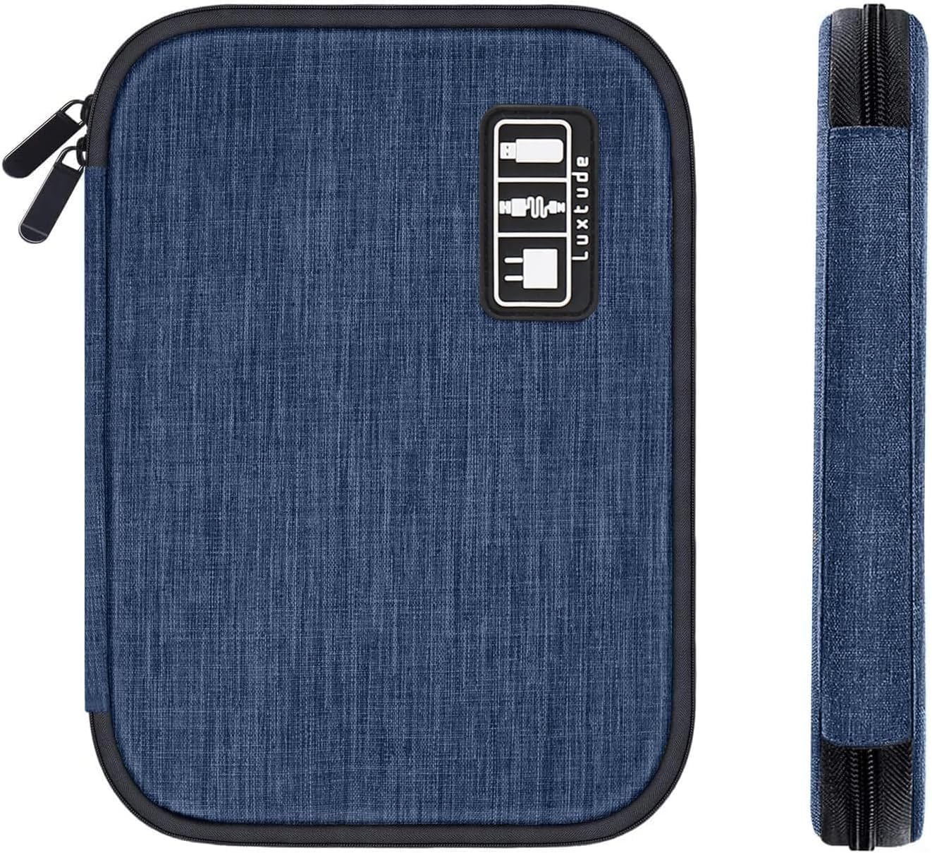 Luxtude Electronics Travel Organiser, Compact Cable Organiser Bag, Portable Cable Tidy Bag, Travel Cable Case Tech Organiser Pouch for Electronic Accessories, USB, SD, Charger, Drive