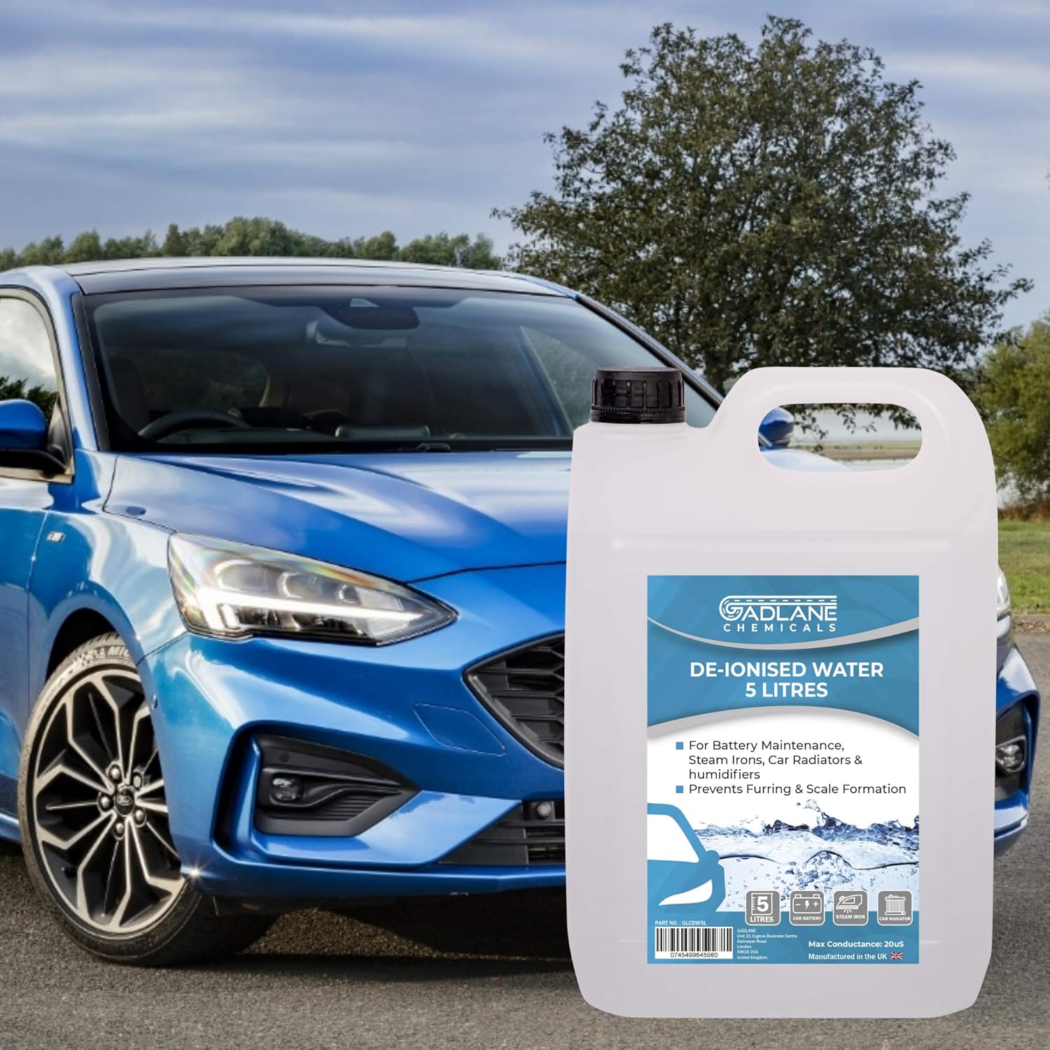 GADLANE Deionised Water Car Battery & Iron Top Up Deionised Distilled