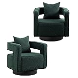 Mid Century Modern Boucle Swivel Accent Chair 2