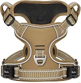 HEELE Dog Harness Small Adjustable No Pull Reflective with Handle Brown XS