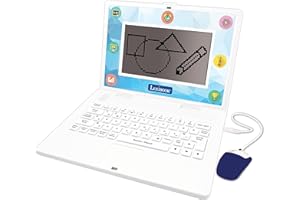 Lexibook - Bilingual and Educational Laptop English/Spanish - Toy for Children, 170 Activities to Learn Languages, Mathematics, Logic, Clock Reading, Play Games and Music, Large Screen - JC599i2