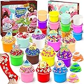 Slime Advent Calendar 2025, Christmas Countdown Calendars 24 Days with DIY Slime Craft Kit Funny Gifts for KidsToddler Teens Boys Girls 4 5 6 7 8 9 10 11 12 Year Old