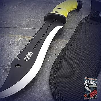 New Cool 16 Inch Full Tang Sharpened Edge Yellow Machete Pro Tactical Elite Knife Hunting Survival Fixed Sharp Blade For Home Camping Hunting Rescue Free Ebook By Protactical Us Amazon Com