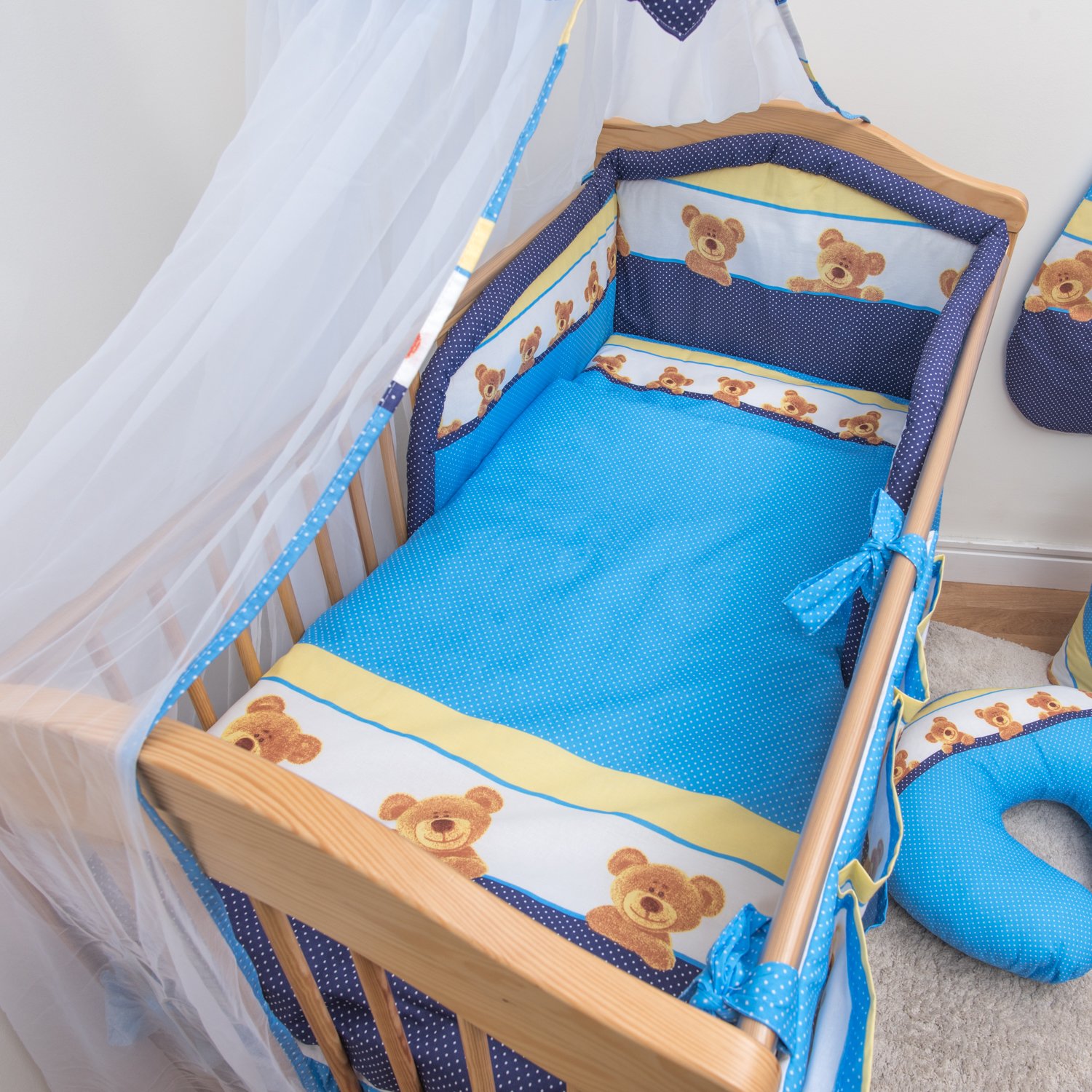 Bedding Sets Baby Products 5 Pcs Baby Bedding Set Padded Safety Bumper